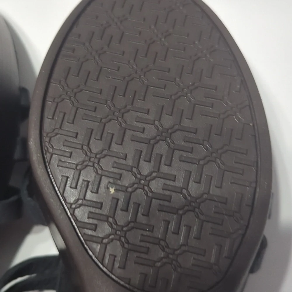 Ugg Womens Wedge‎ Sandal New Mattie Black Strappie Braided Leather Neutral sz 10
